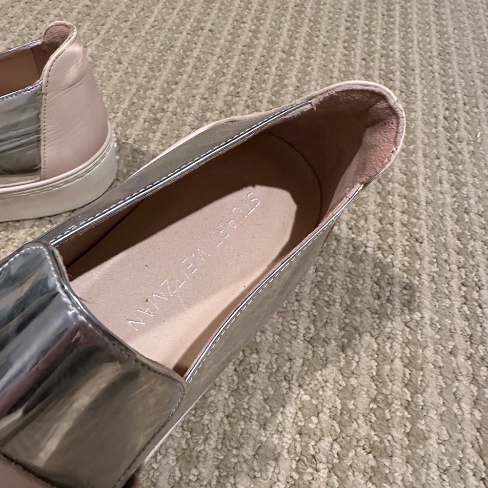 Stuart Weitzman Silver Sneakers - image 3